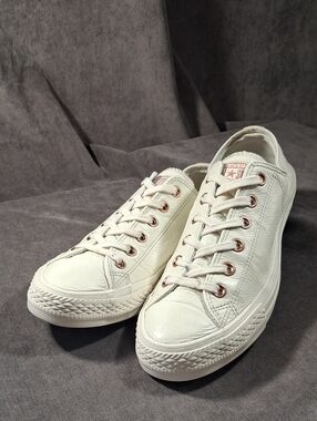 Converse Chuck Taylor All Star x OFFICE Egret Cream Leather Sneakers G US 8